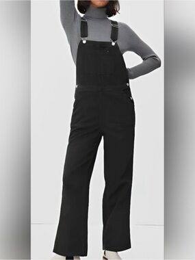 Everlane Black Denim Overalls